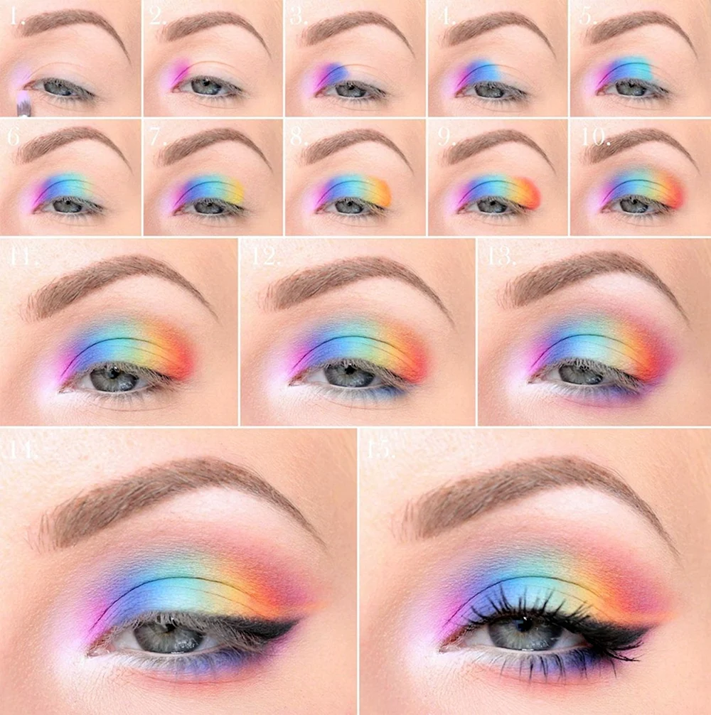Rainbow make-up Tutorial