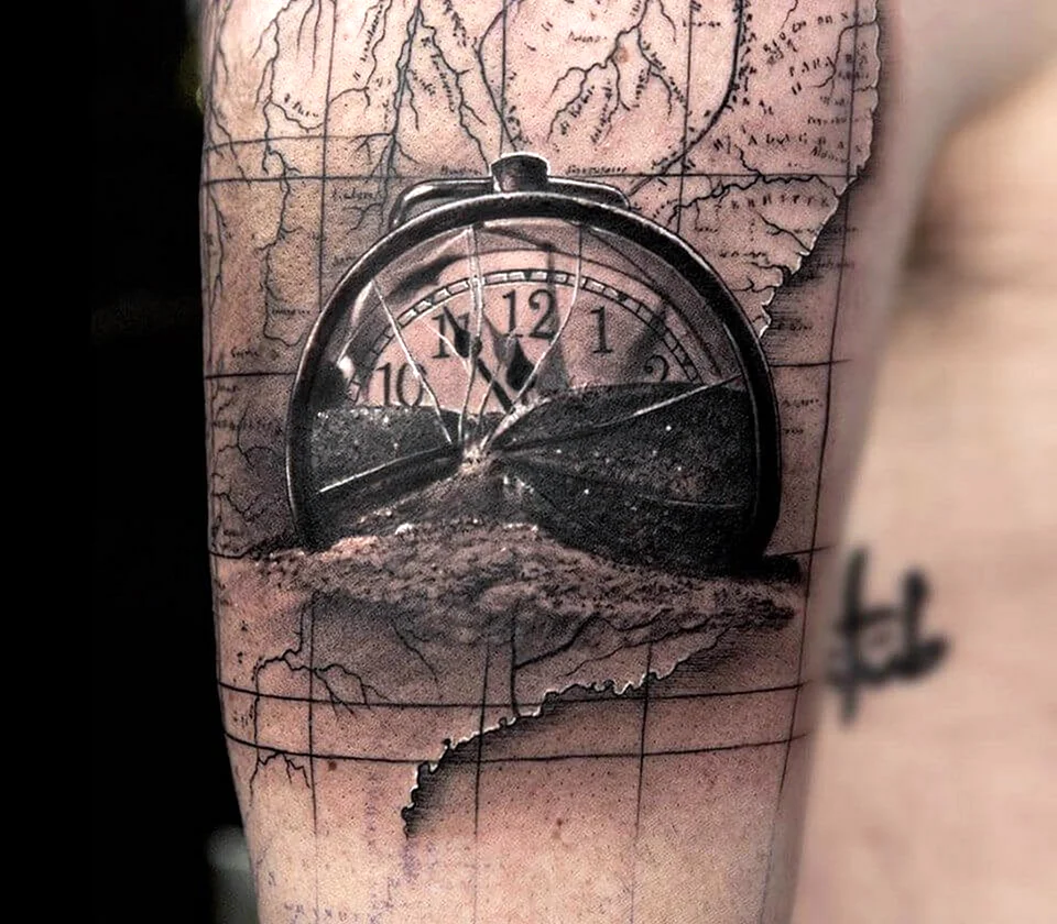 Realistic Clock Tattoos