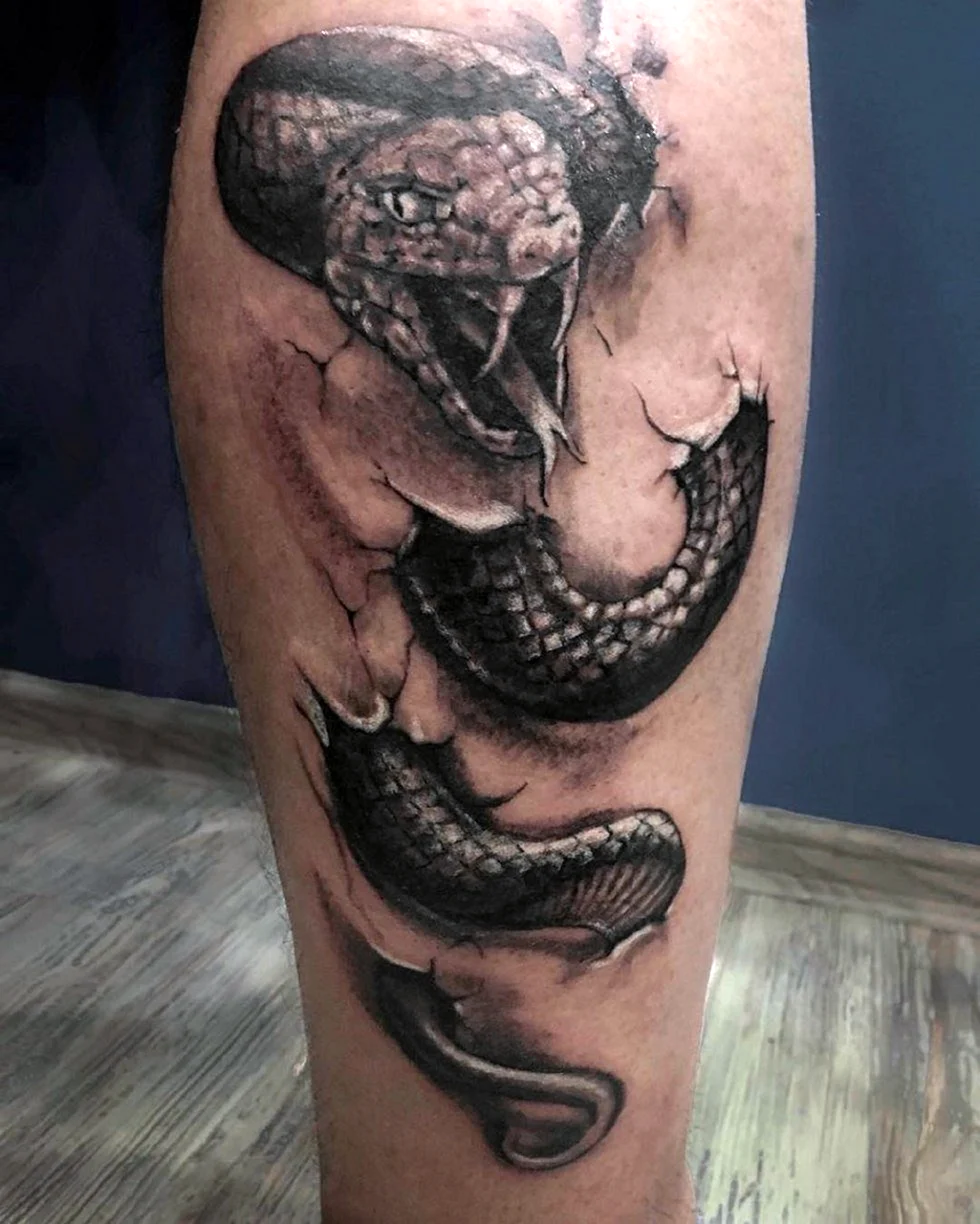 Realistic Cobra Tattoo