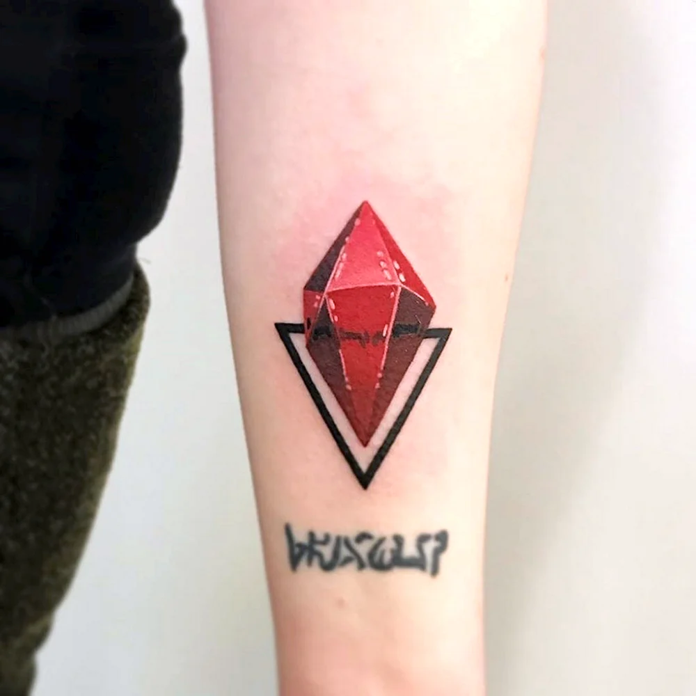 Red Crystal Tattoo