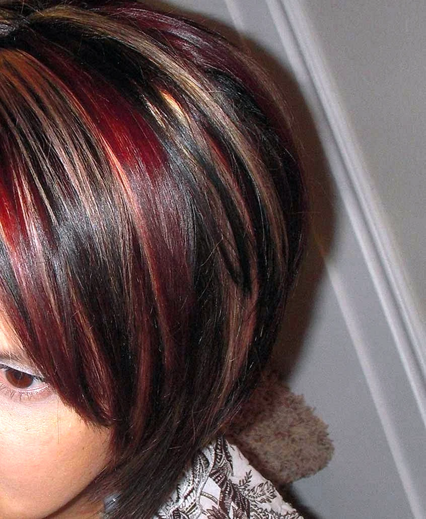 Red Streaks in African American hair