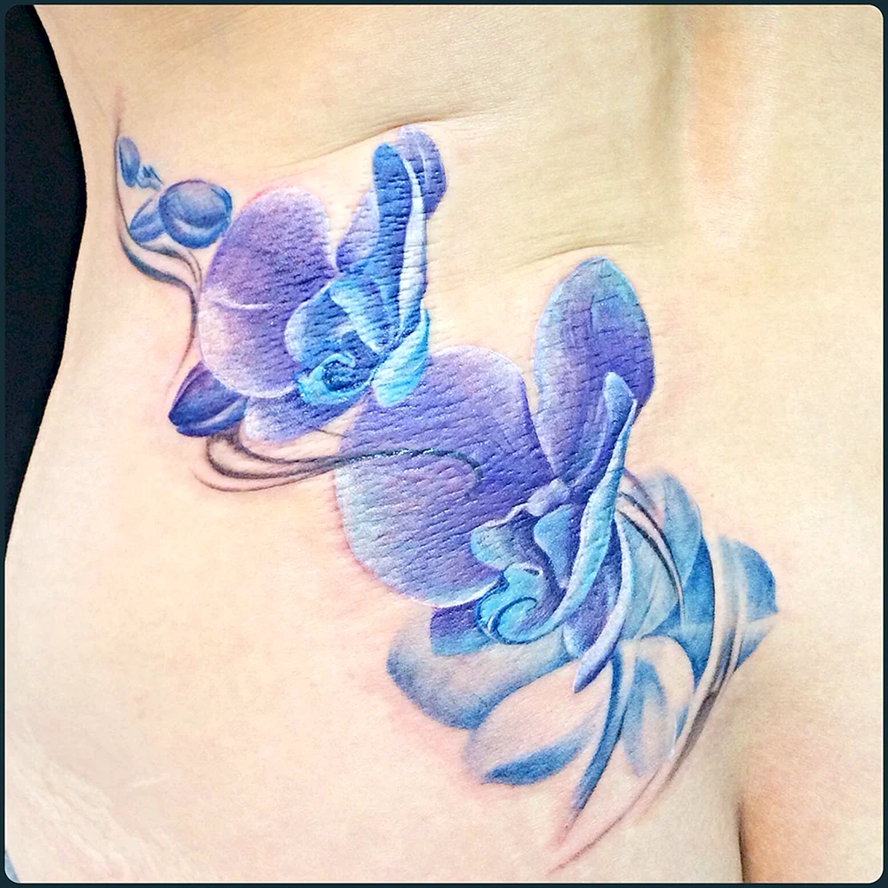Rose Orchid Tattoo