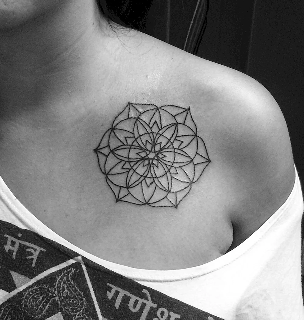 Sacred Geometry Heart Tattoo