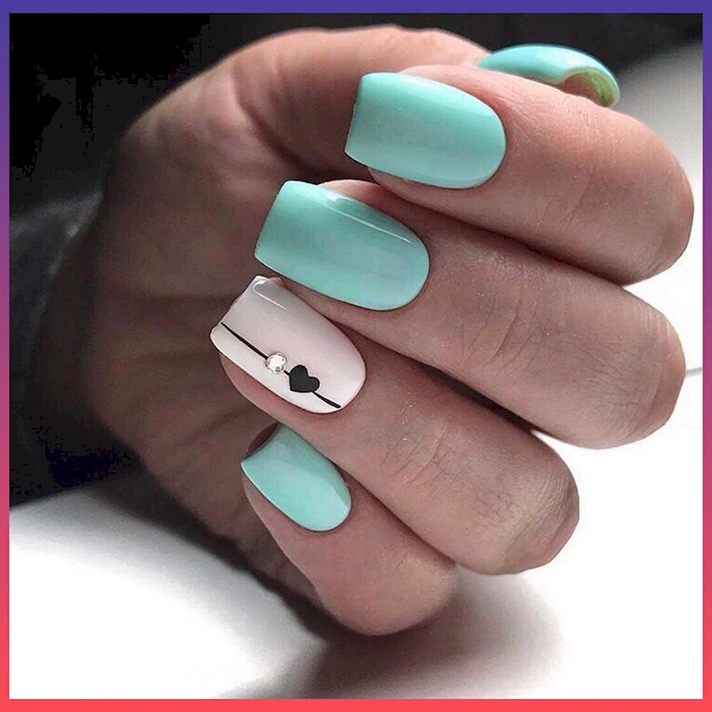 Sakura Blue Nails
