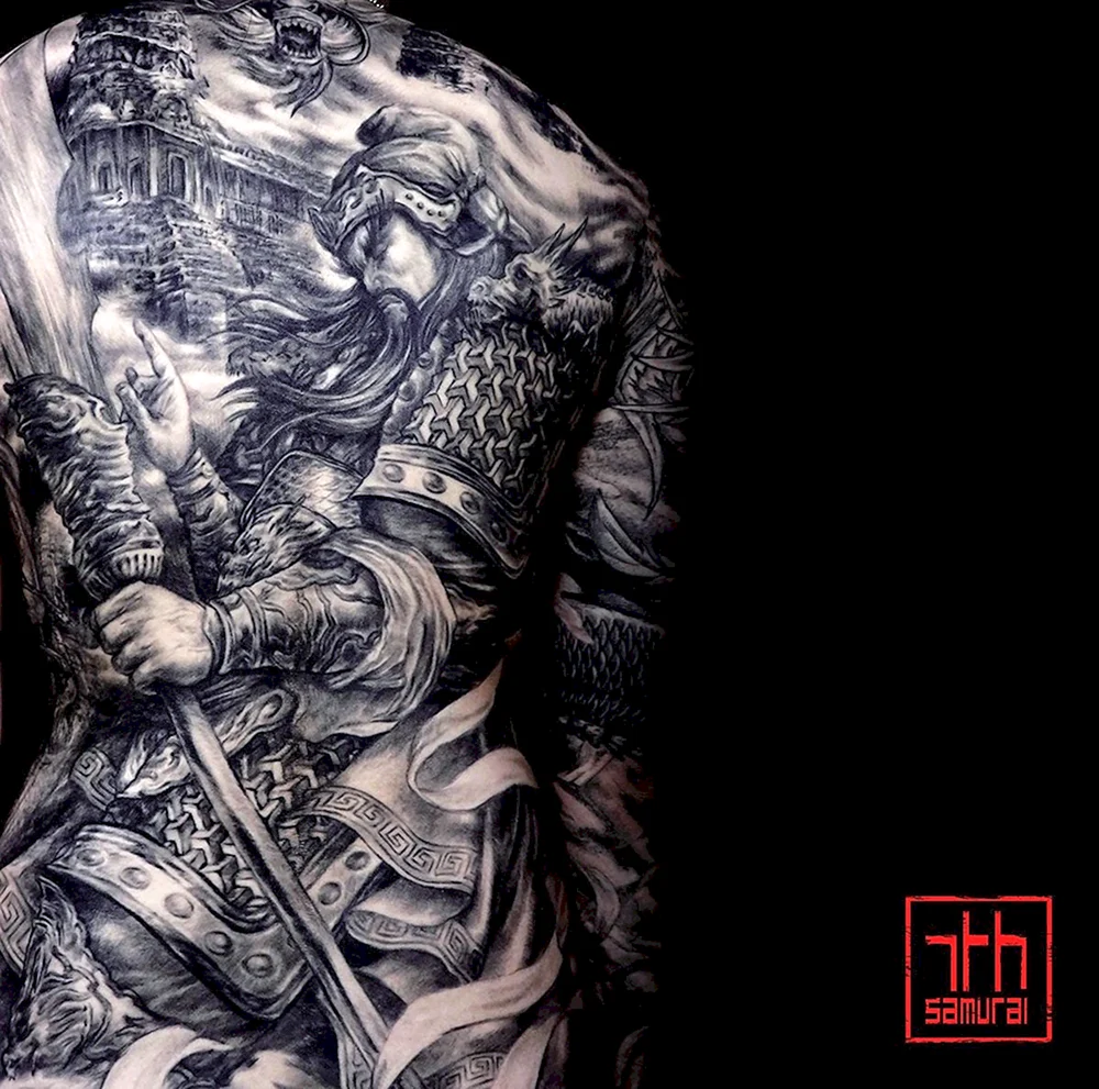 Samurai Tattoo off background