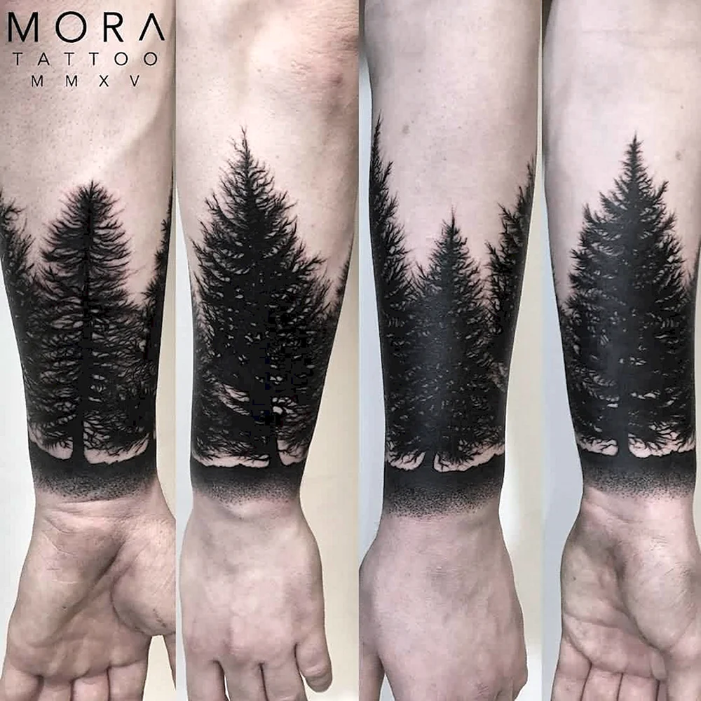 Scary Forest Tattoo
