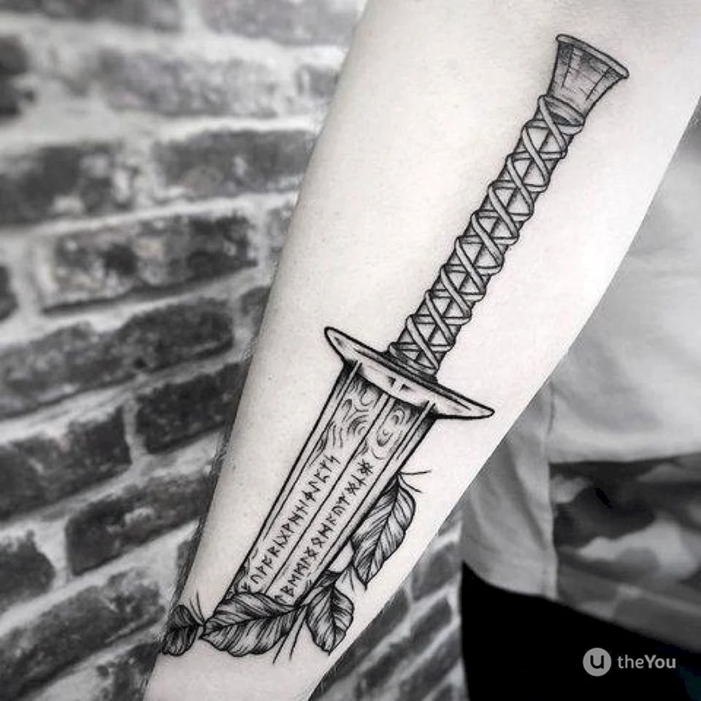 Serpent Rose épée Tattoo