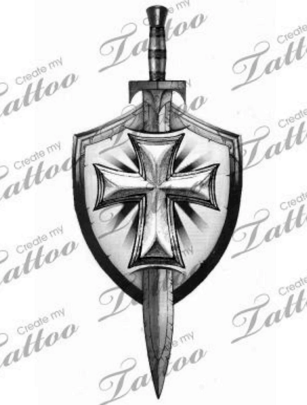 Shield Tattoo Sketch