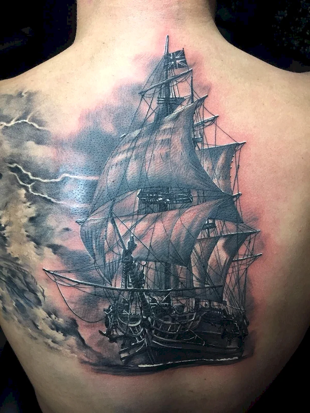 Ship Sailing Tattoo
