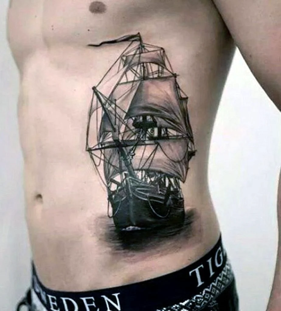 Ship Tattoo greyshade