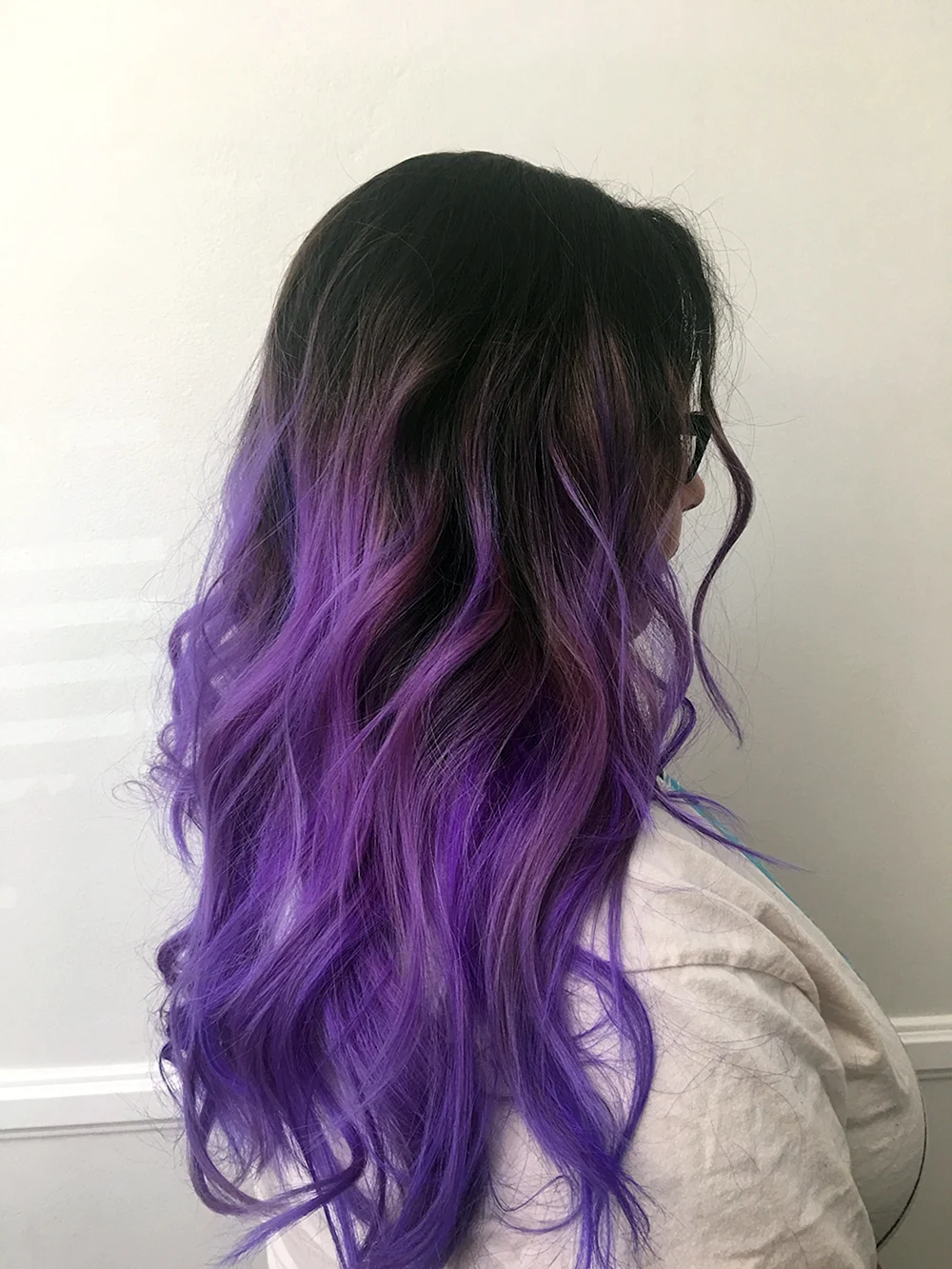 Short Purple hair Light Tips