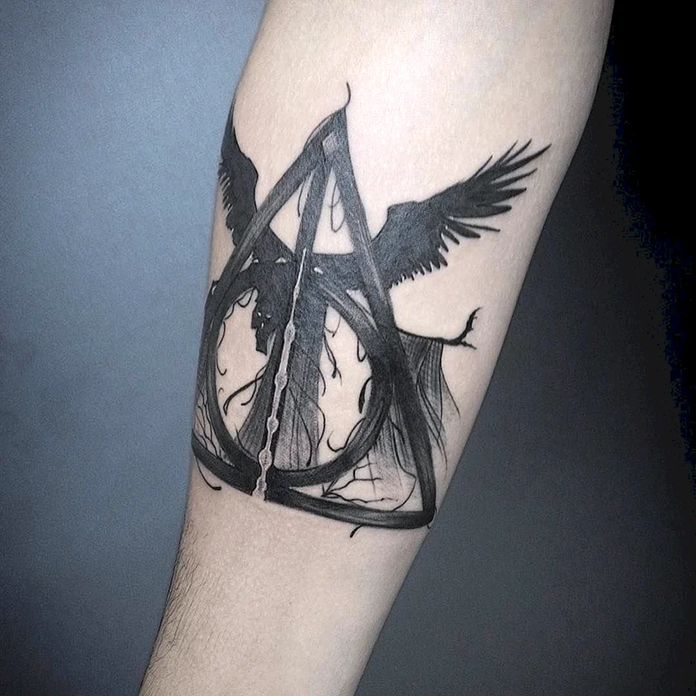 Simbolo marca negra Harry Potter COMENSAISDA morte Tattoo