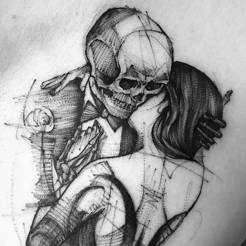 Skeleton couple Art