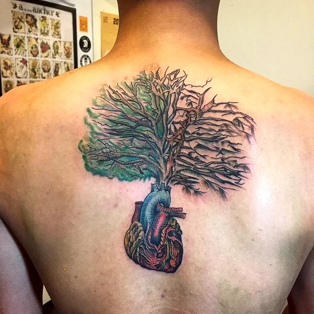 Skeleton Tree Tattoo