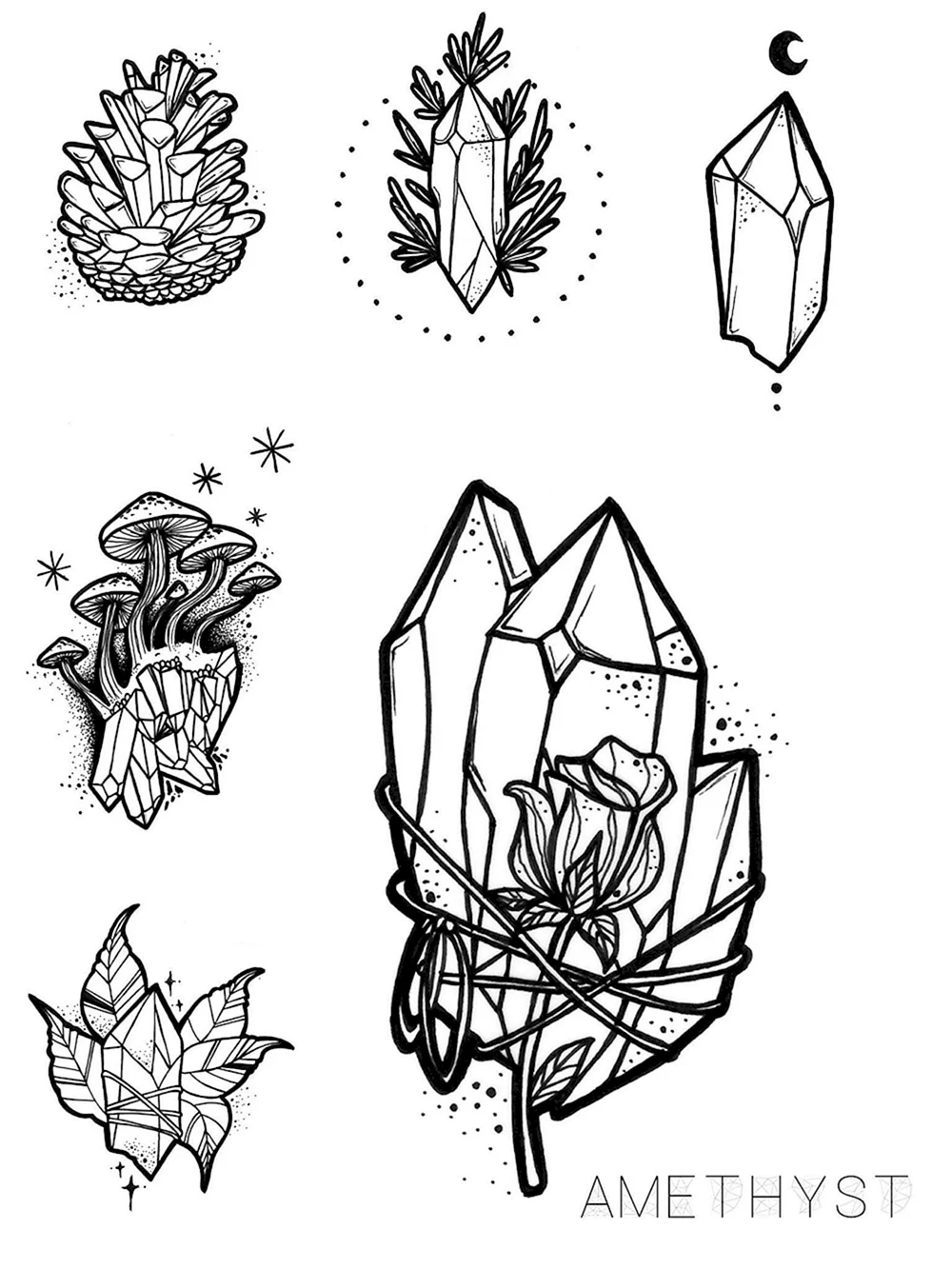 Sketch Tattoo Crystal