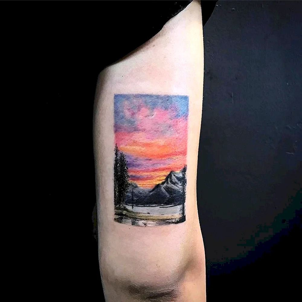 Sky Landscape Tattoo