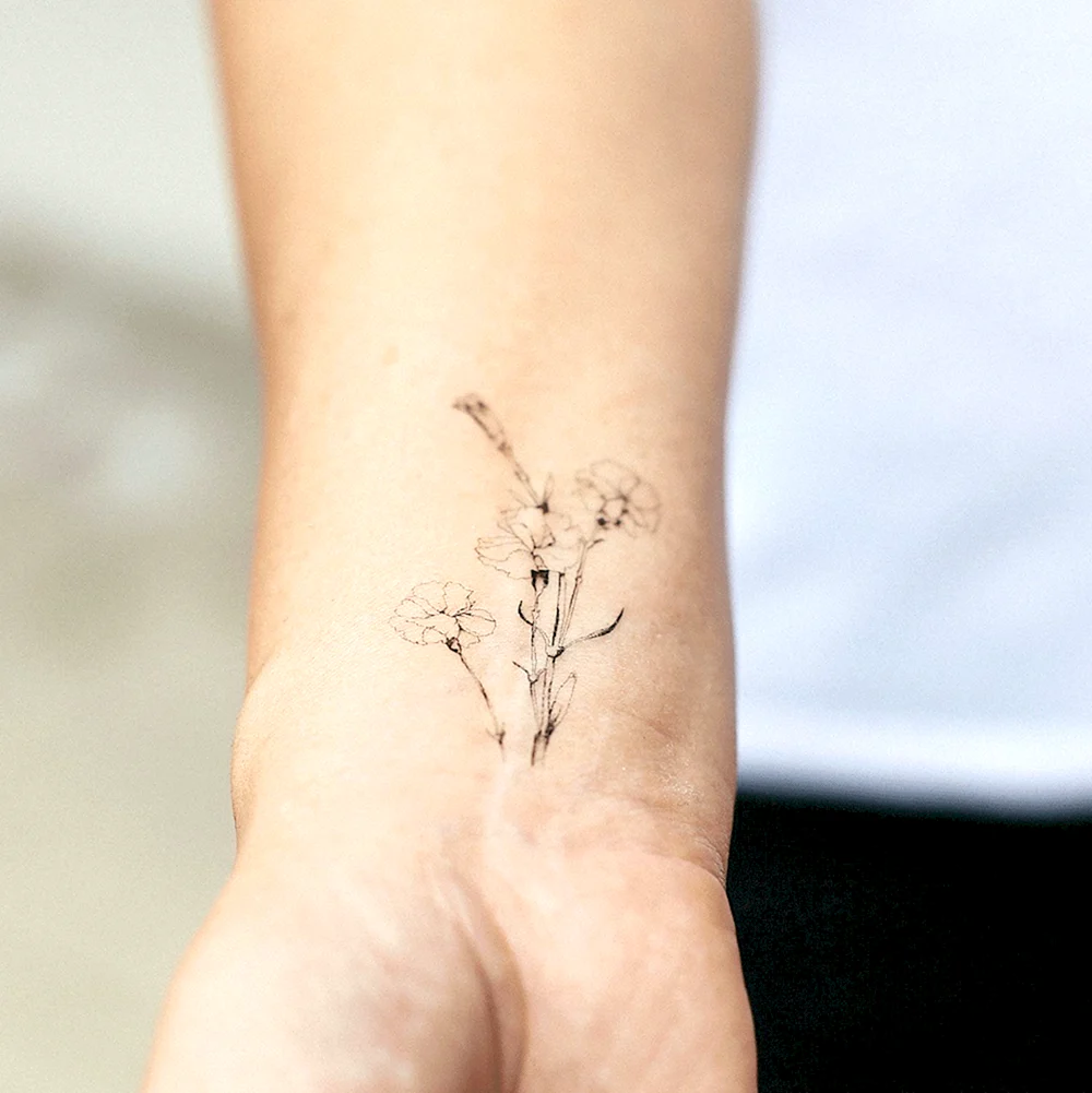 Small Carnation Tattoo