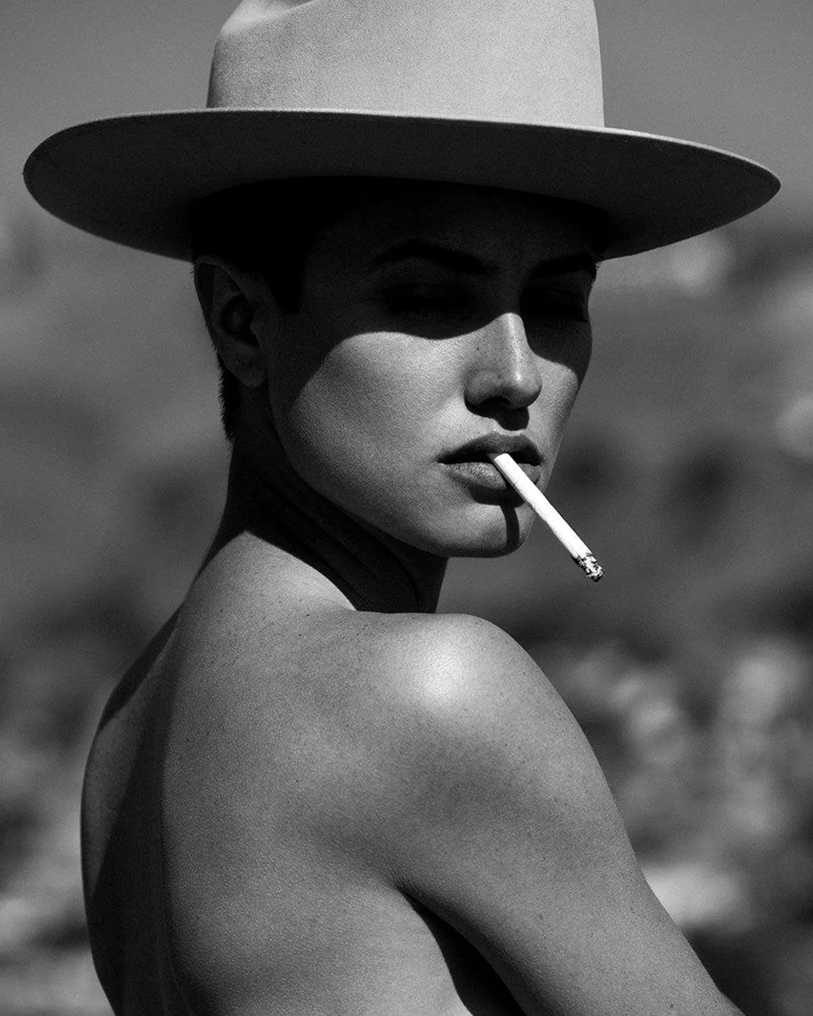 Smoking women portrait