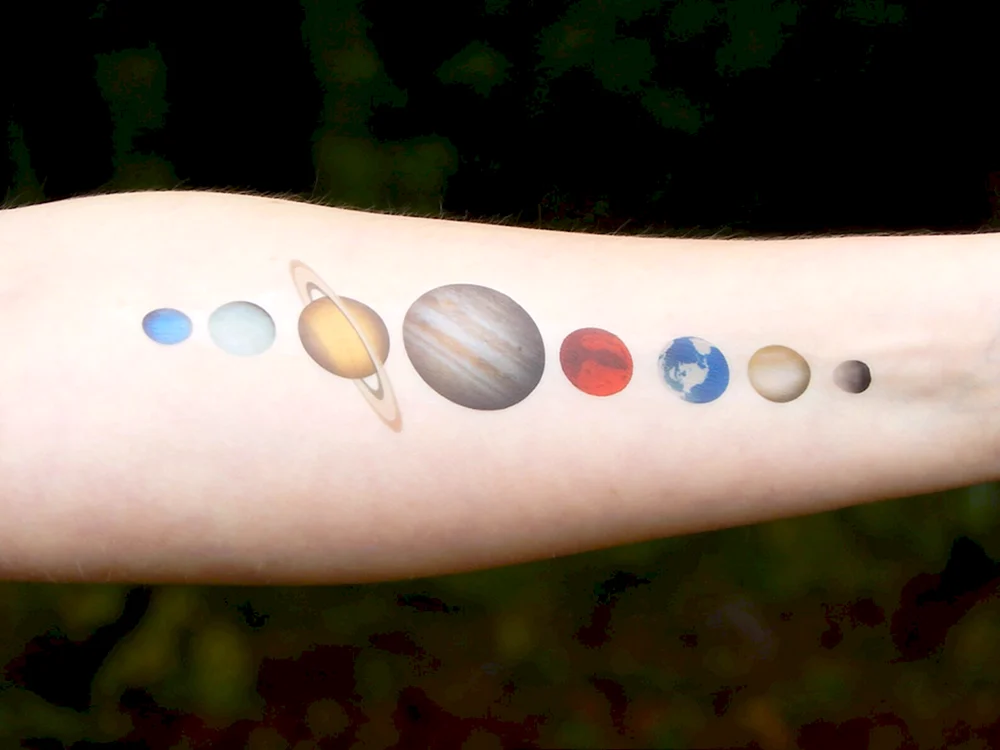 Solar System Tattoo