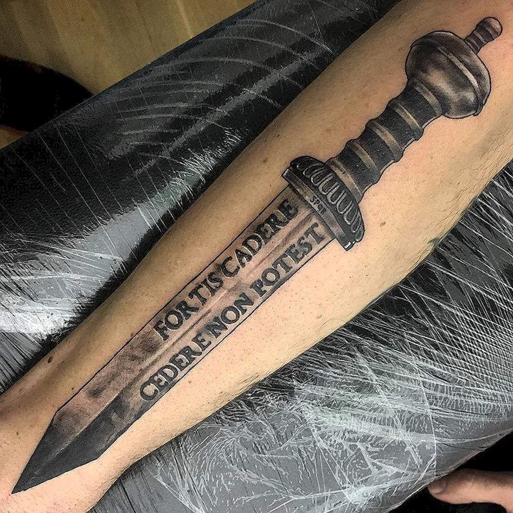 Spartan Sword Tattoo