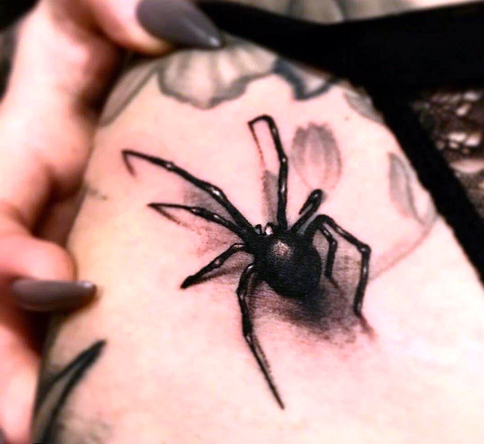 Spider Tattoo on hand