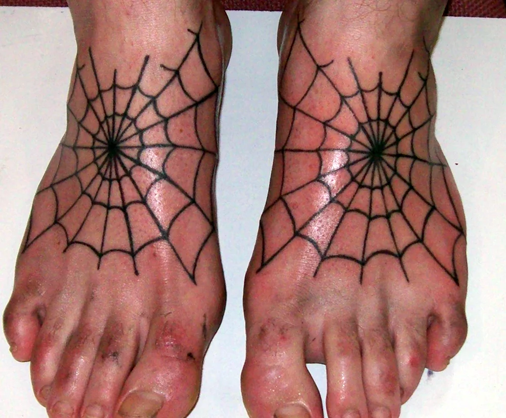 Spider web Elbow Tattoo meaning
