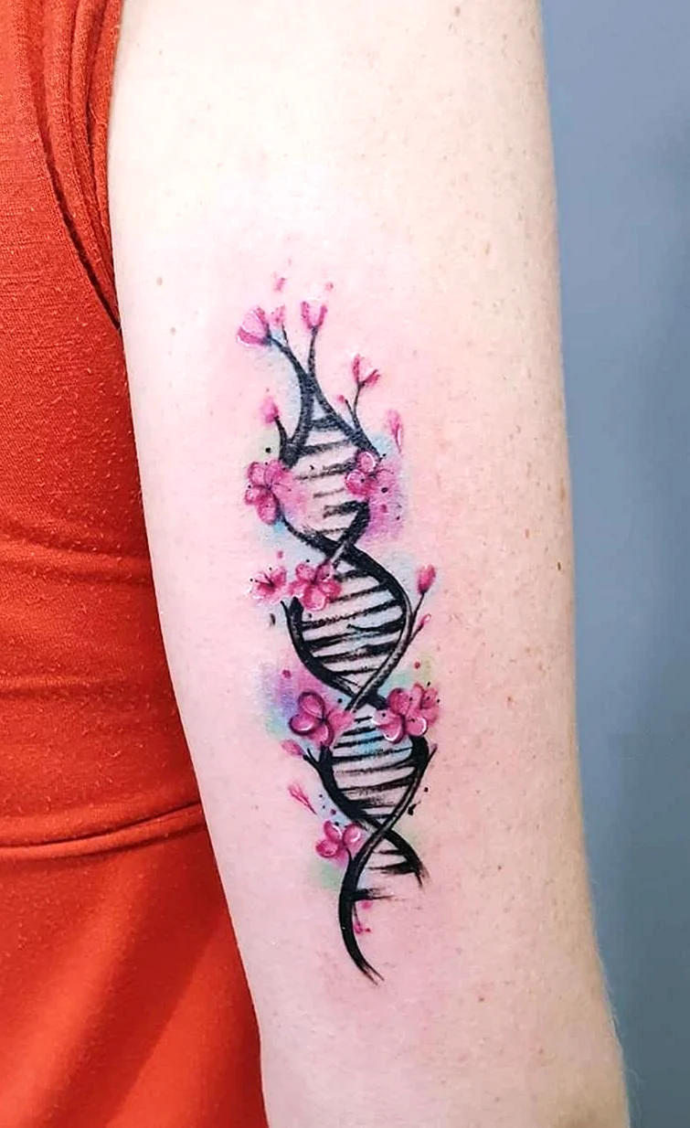 Спираль ДНК тату