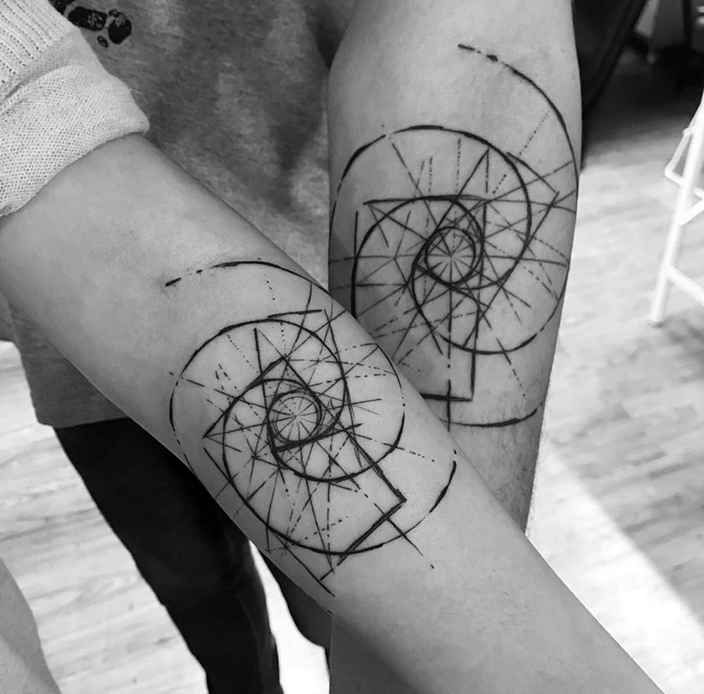 Spiral Geometric Tattoo
