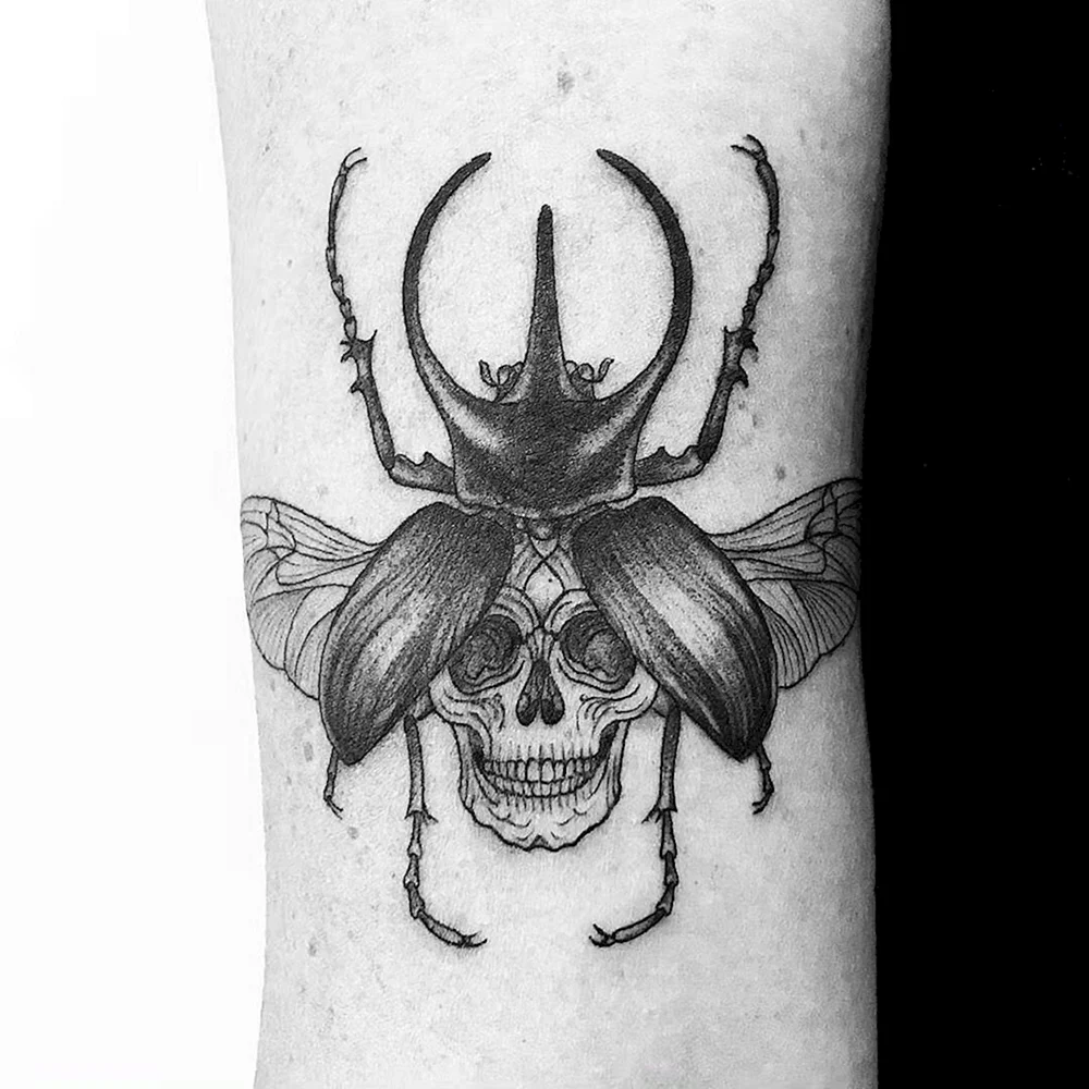Stag Beetle Tattoo