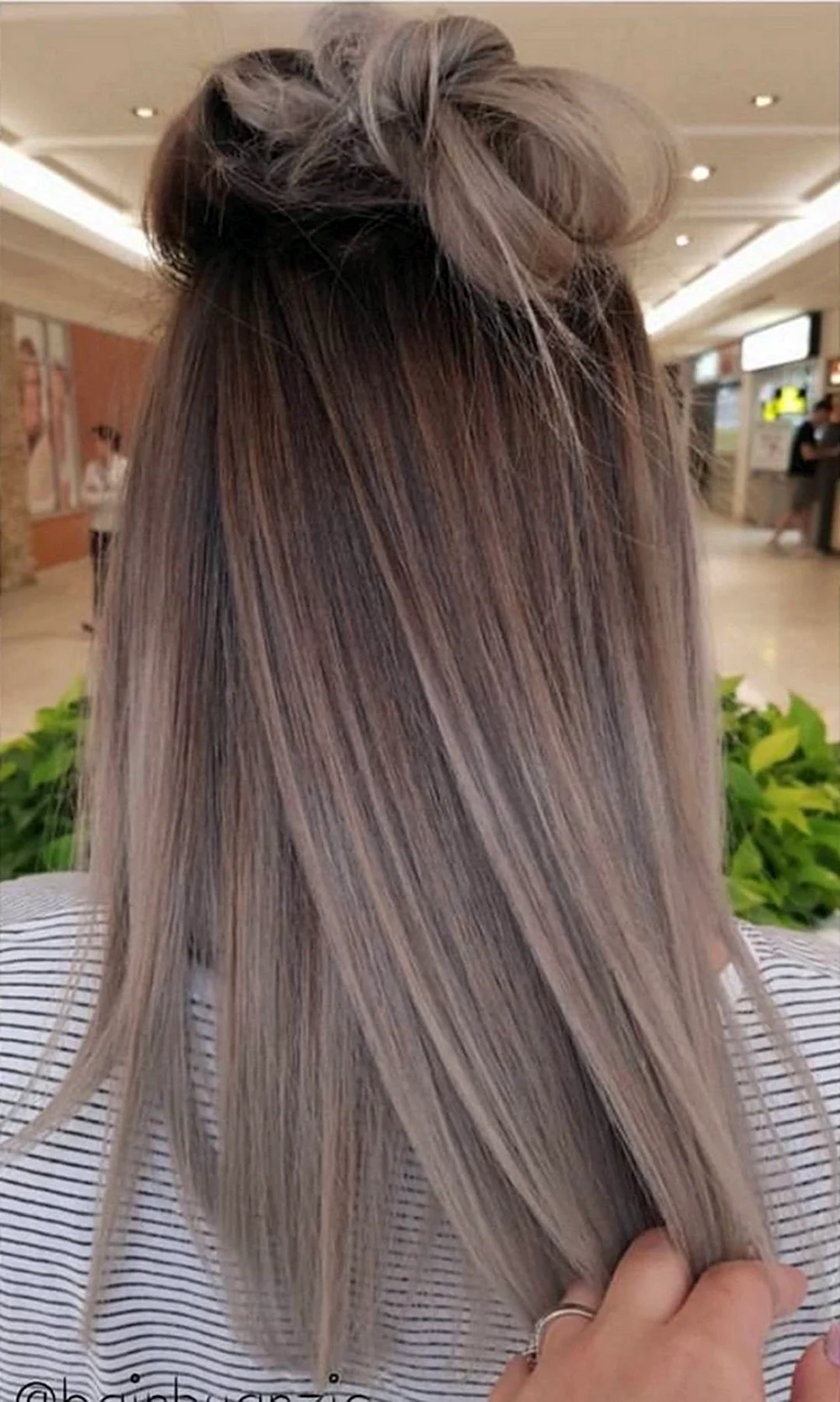 Straight Grey hair