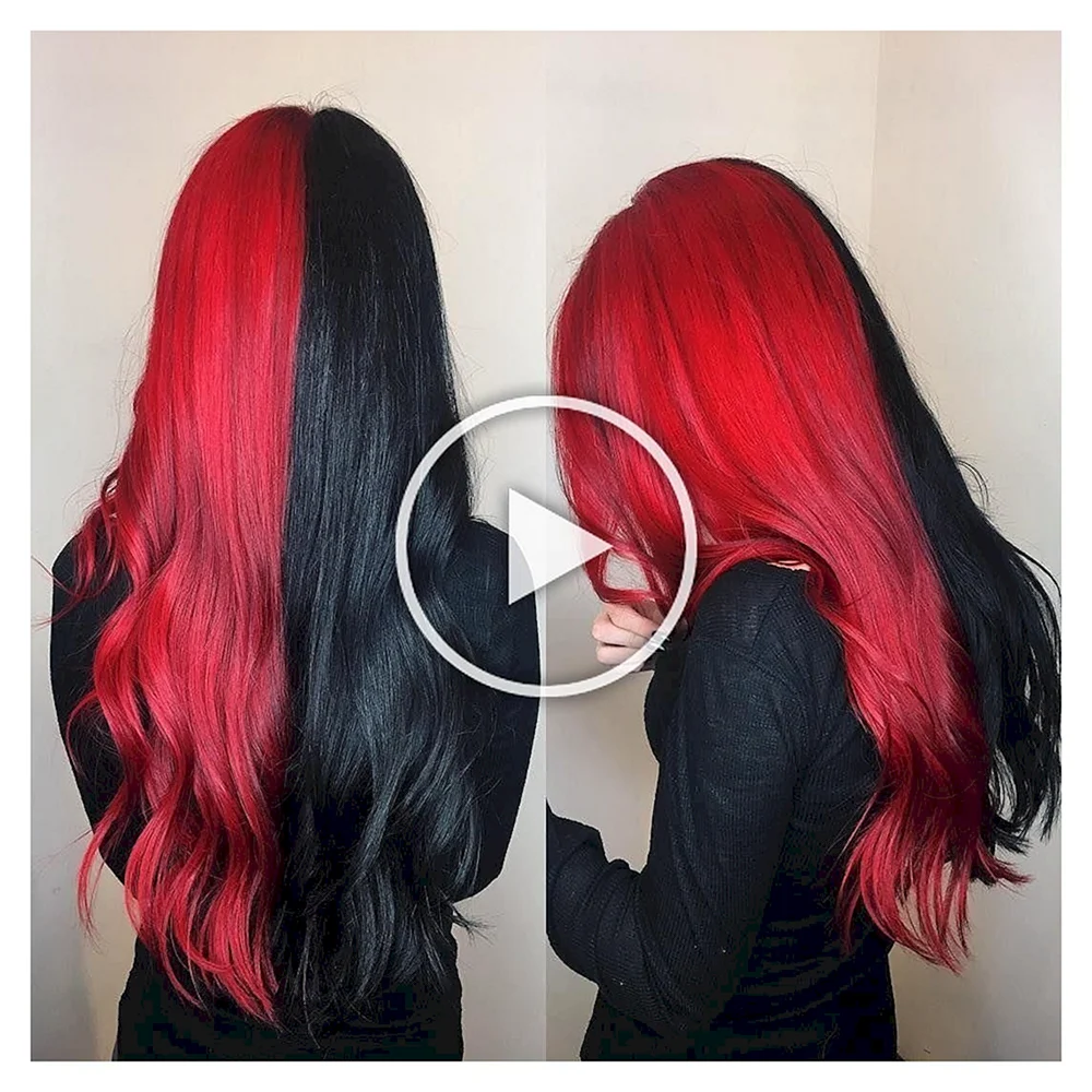 Straight Lace Wig hair Ombre Red