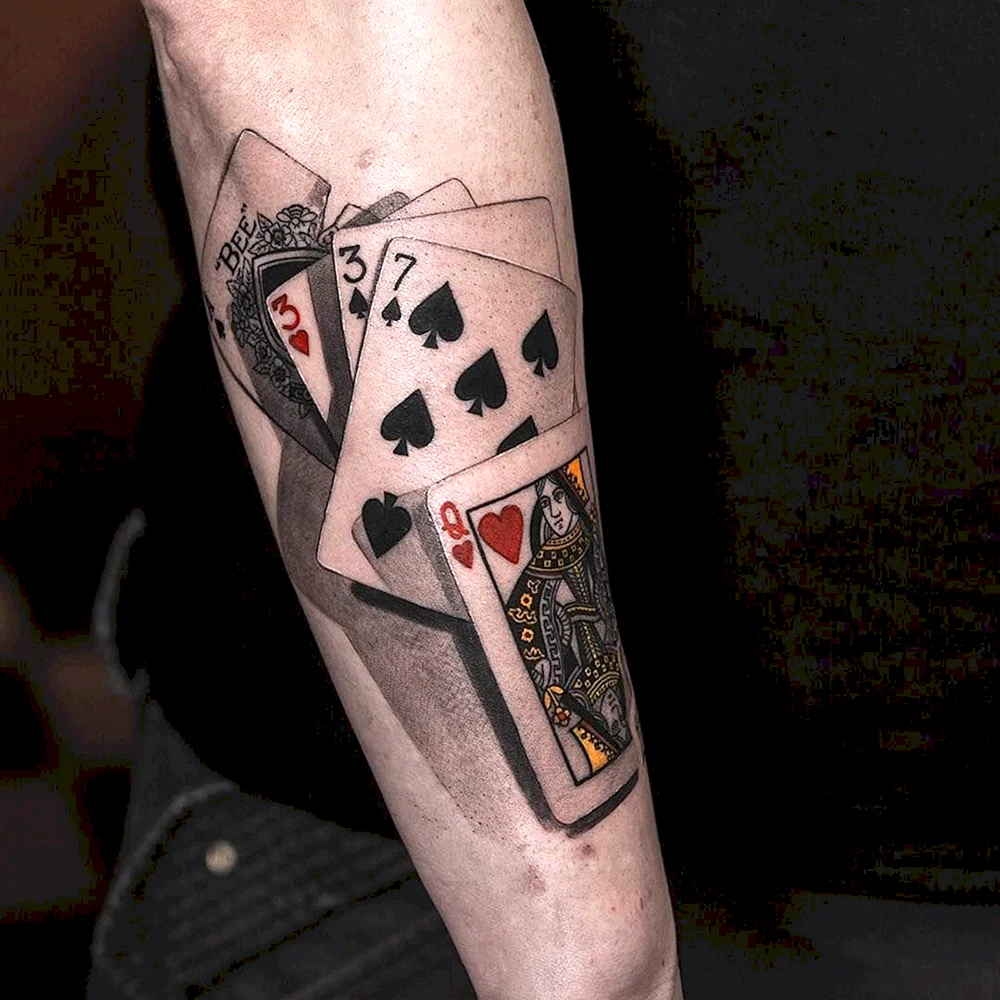 Tattoo Card Poker