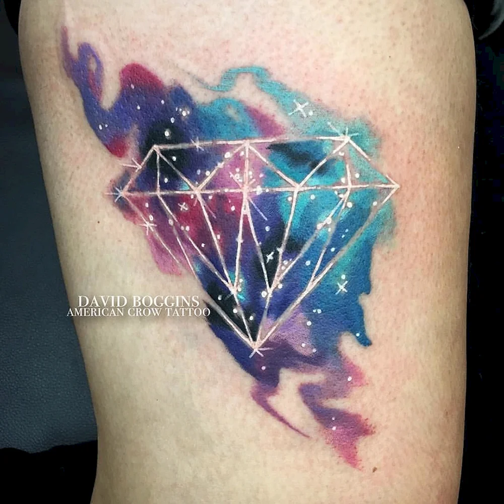 Tattoo Design Crystal colored