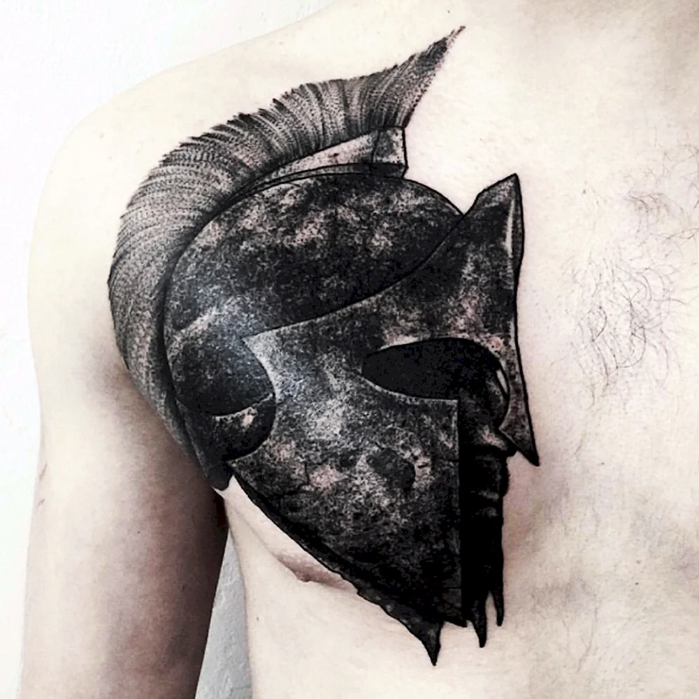 Tattoo Helmet Spartan