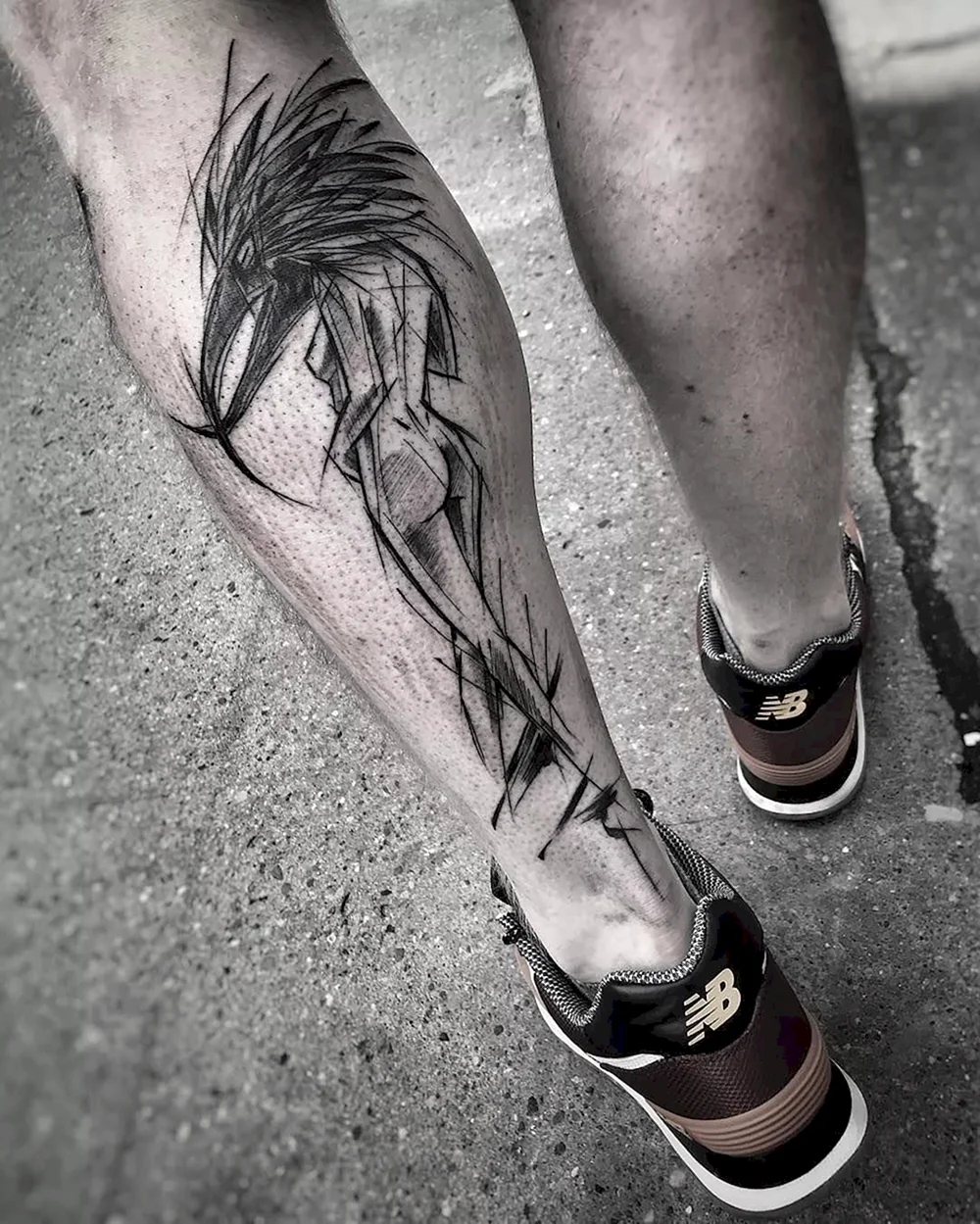 Tattoo Leg Black
