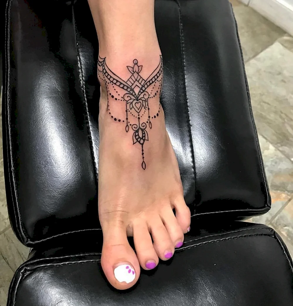 Tattoo Mandala Ankle