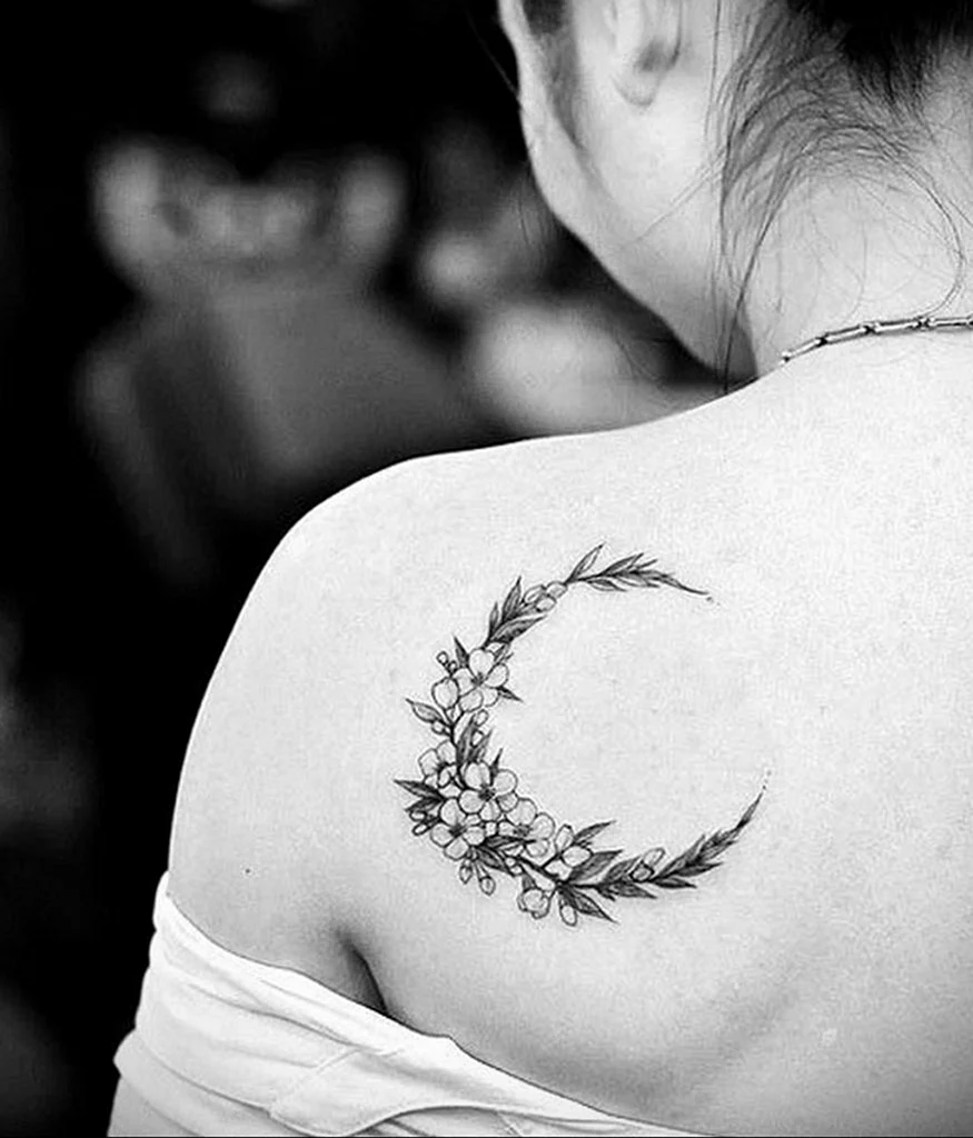 Tattoo Moon Flower