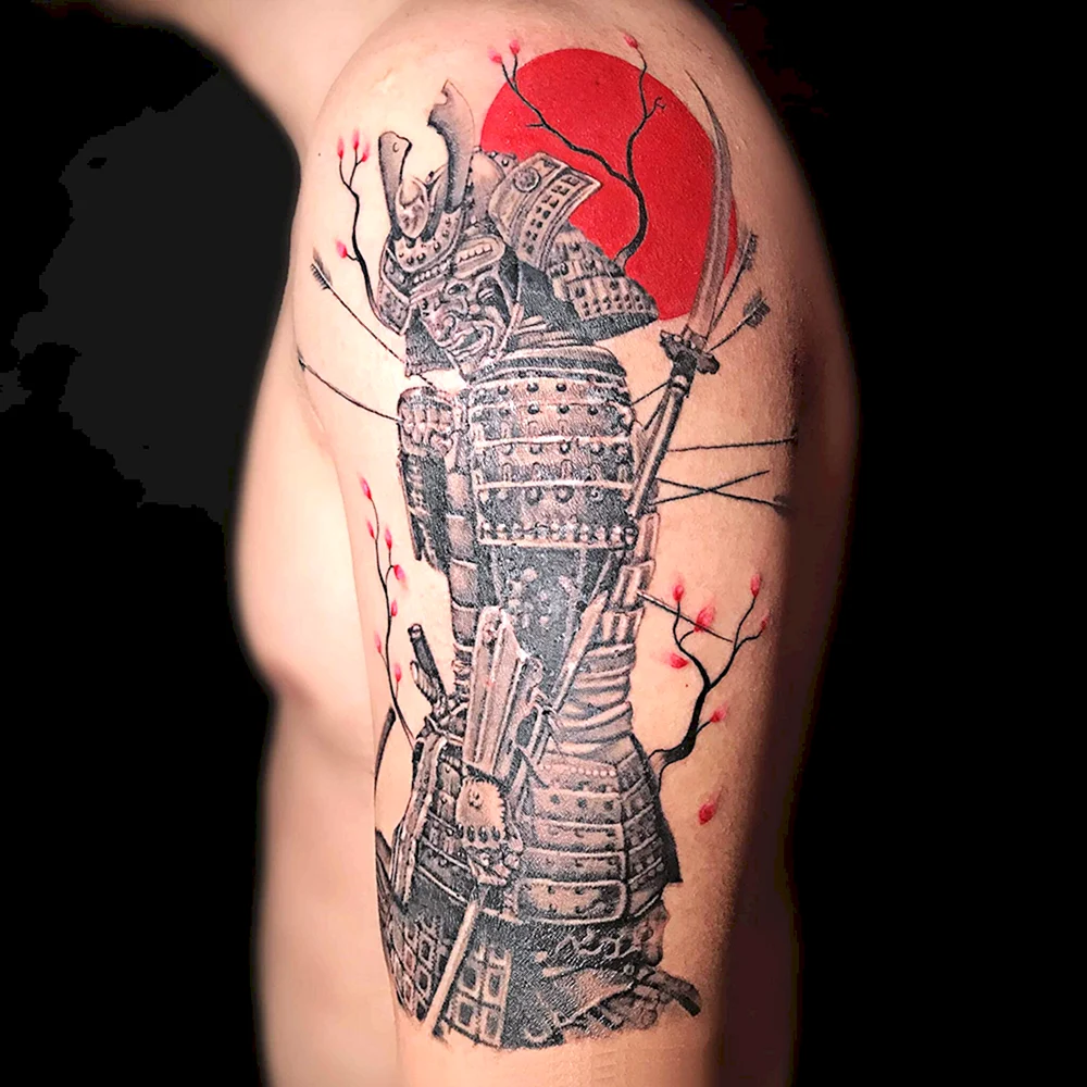 Tattoo Samurai Aquarela