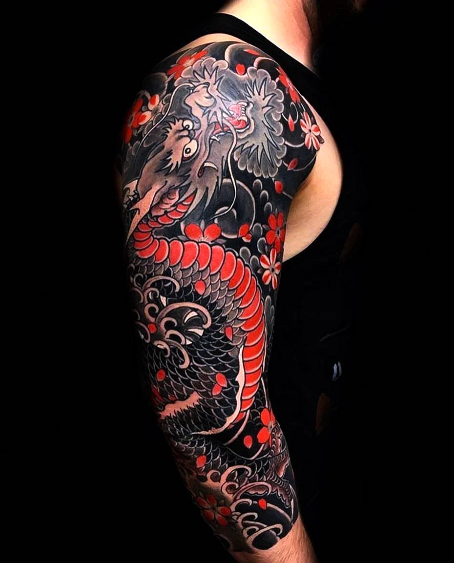 Татуировки якудза дракон