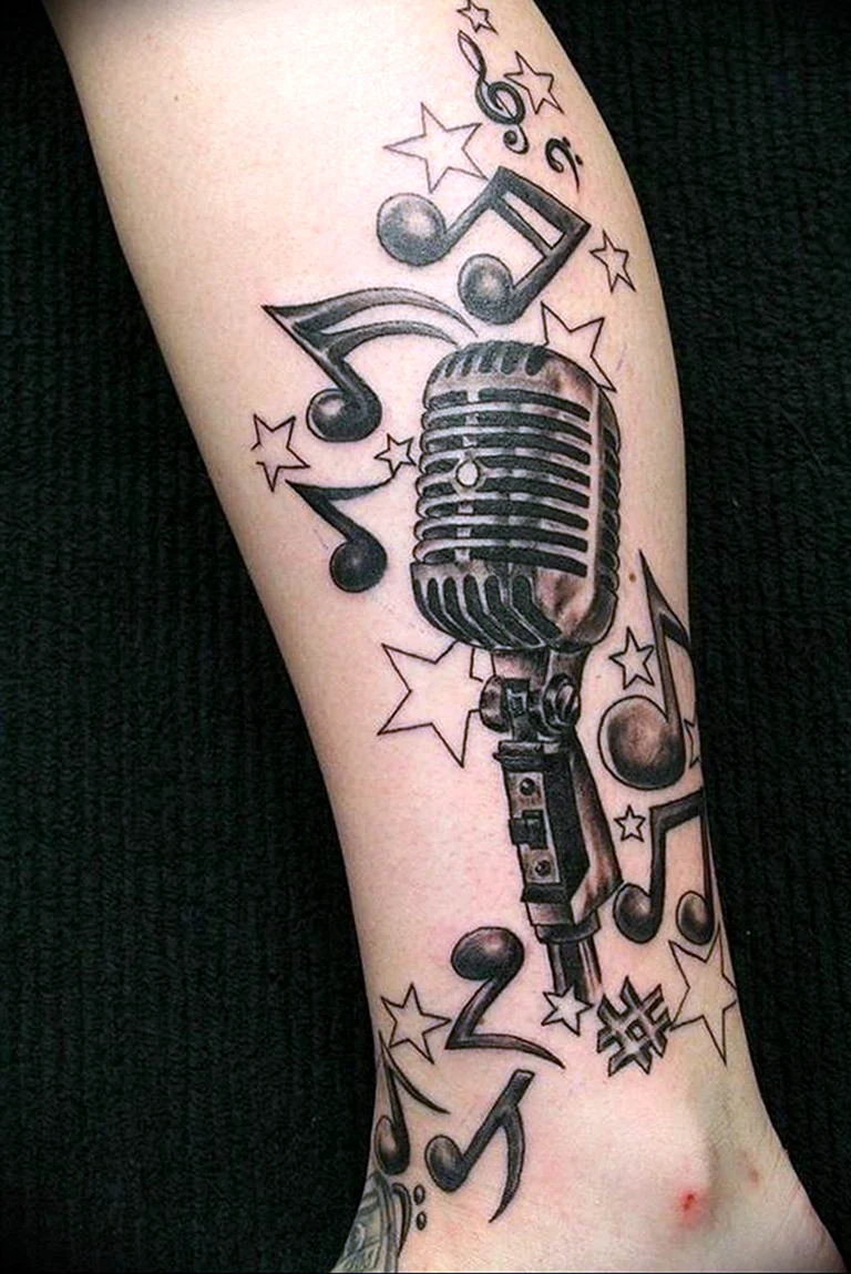 Татуировки музыкальная тематика
