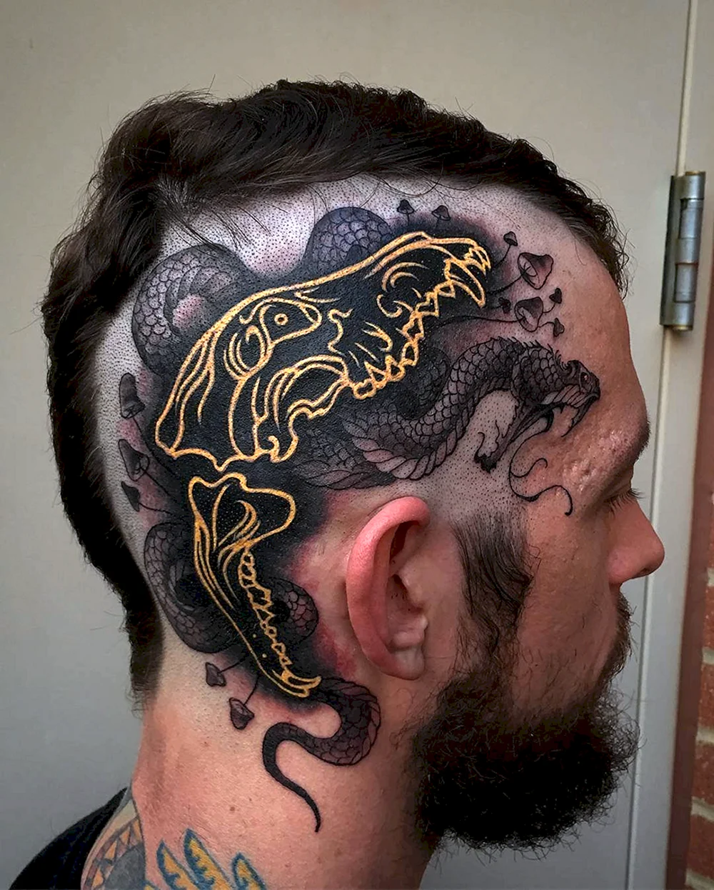 Татуировки на голове мужские