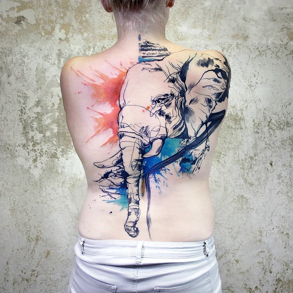 Татуировки в стиле акварель