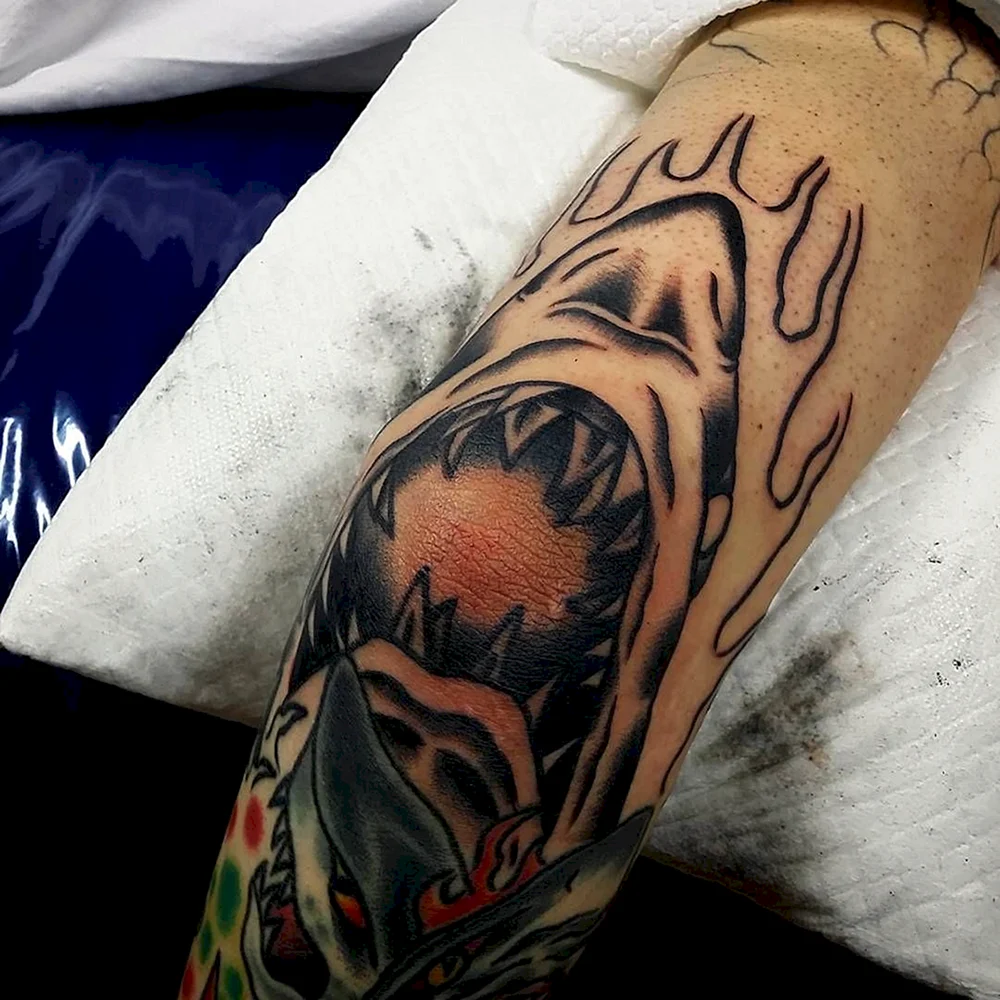 Traditional Elbow Tattoo