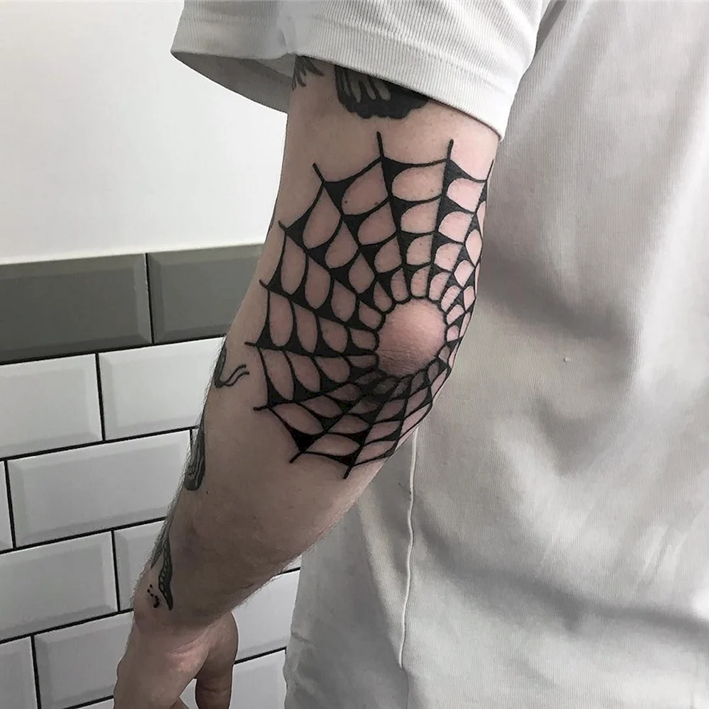 Traditional Spider web Tattoo