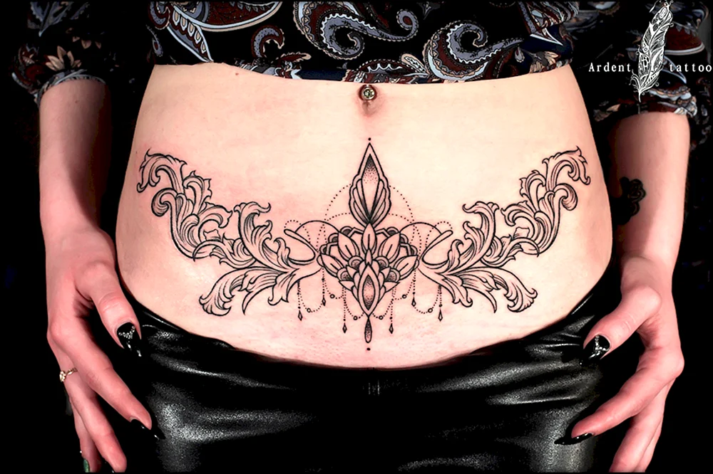 Tribal belly Tattoo