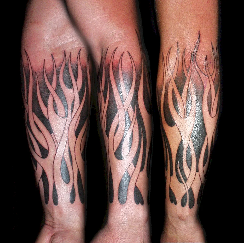 Tribal Flames Tattoo