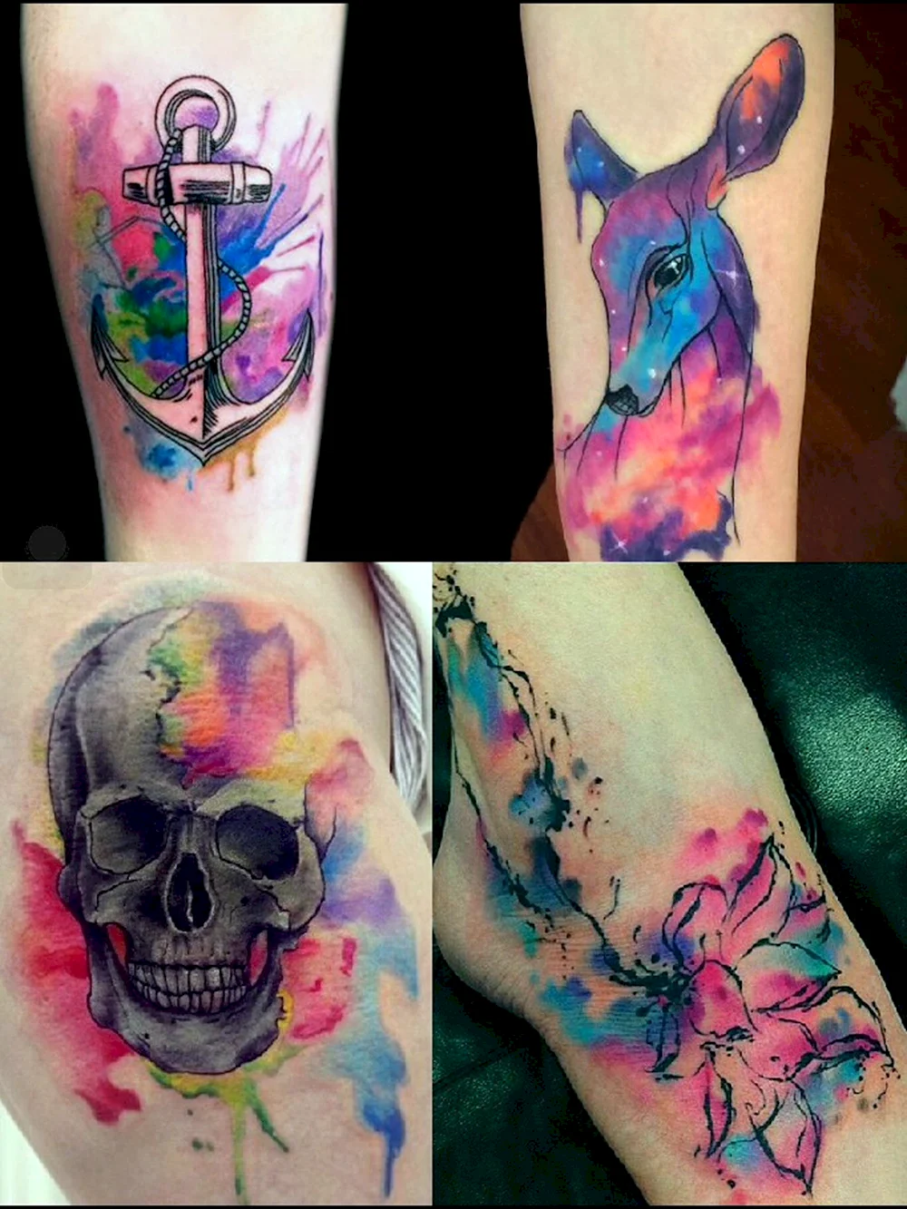 Цветные Татуировки для девушек
