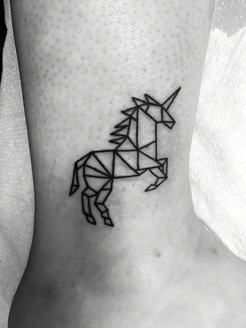 Unicorn Geometric Tattoo