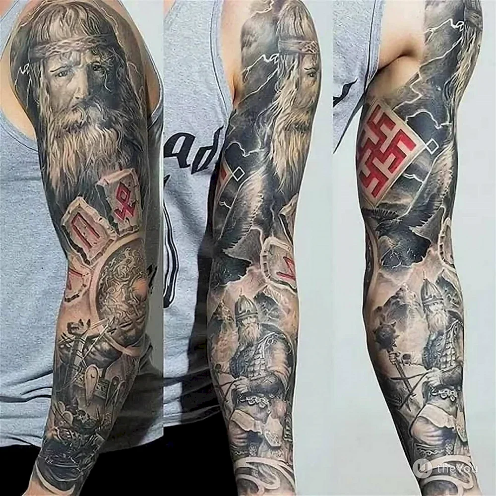 Viking Tattoo Full Sleeve