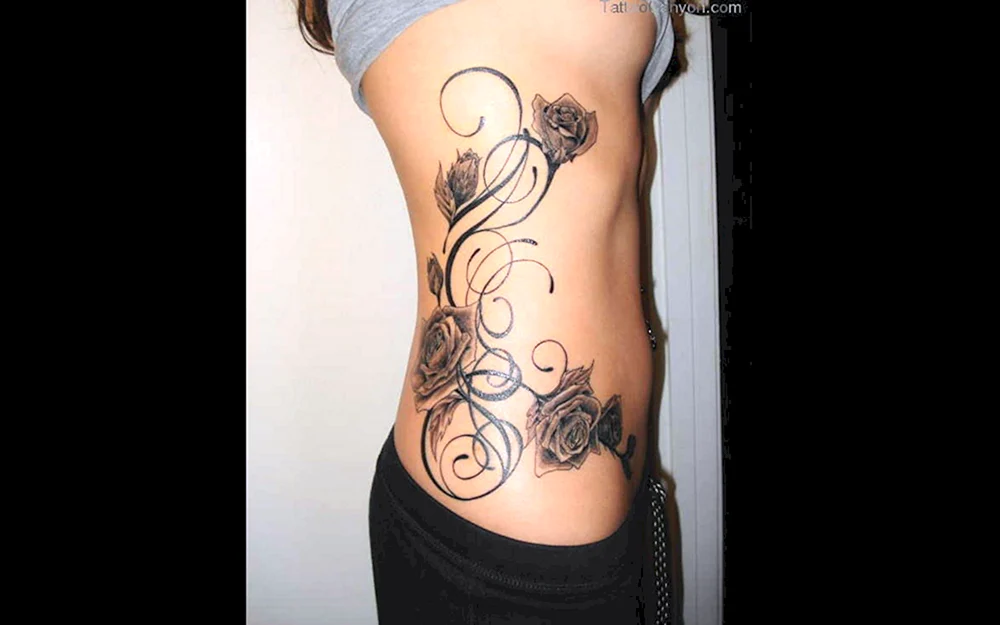 Vines Tattoo Design women back